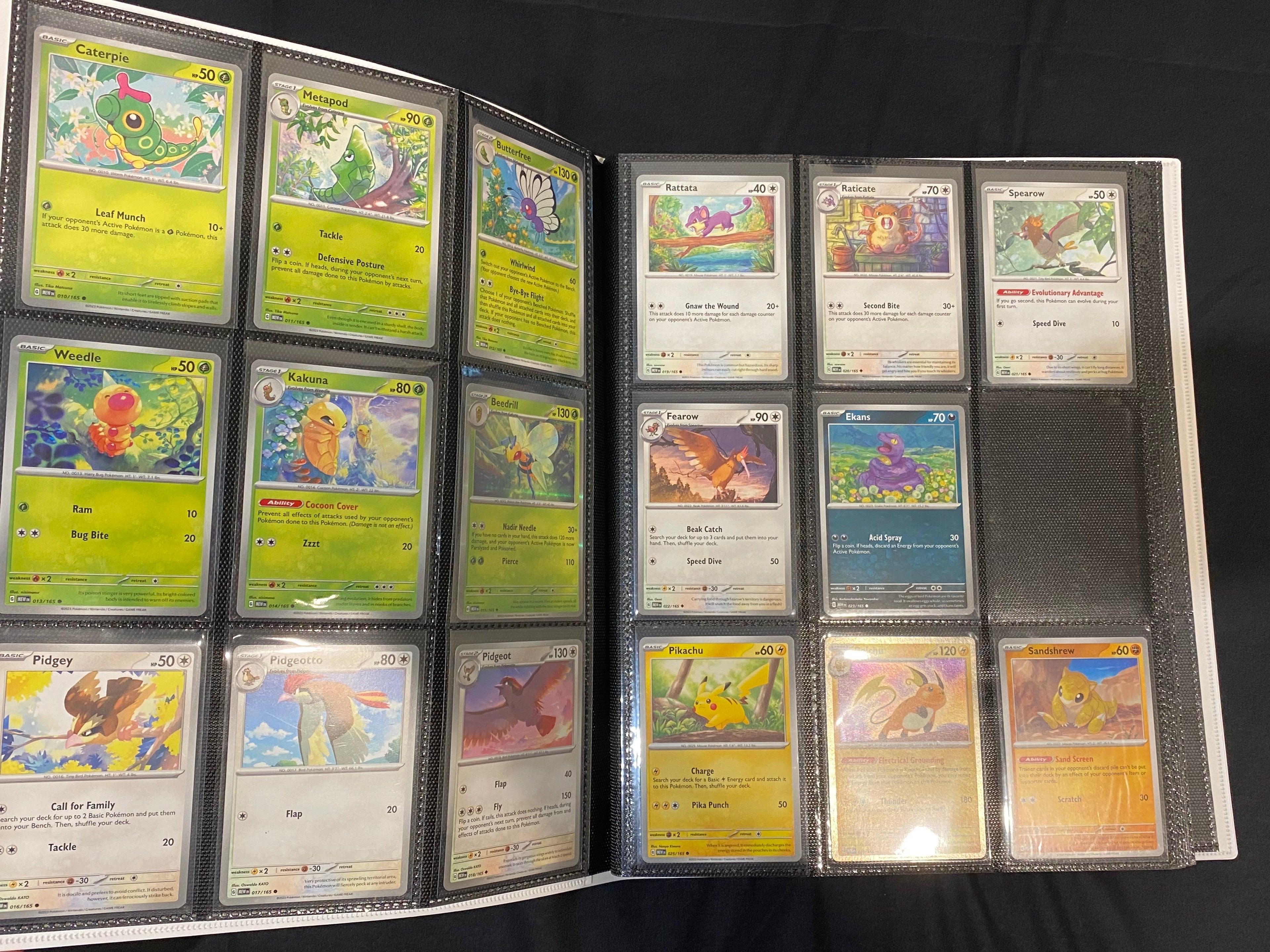 Pokemon — Scarlet & Violet 151 Common, Uncommon & Holo Set in Folder — Near Mint