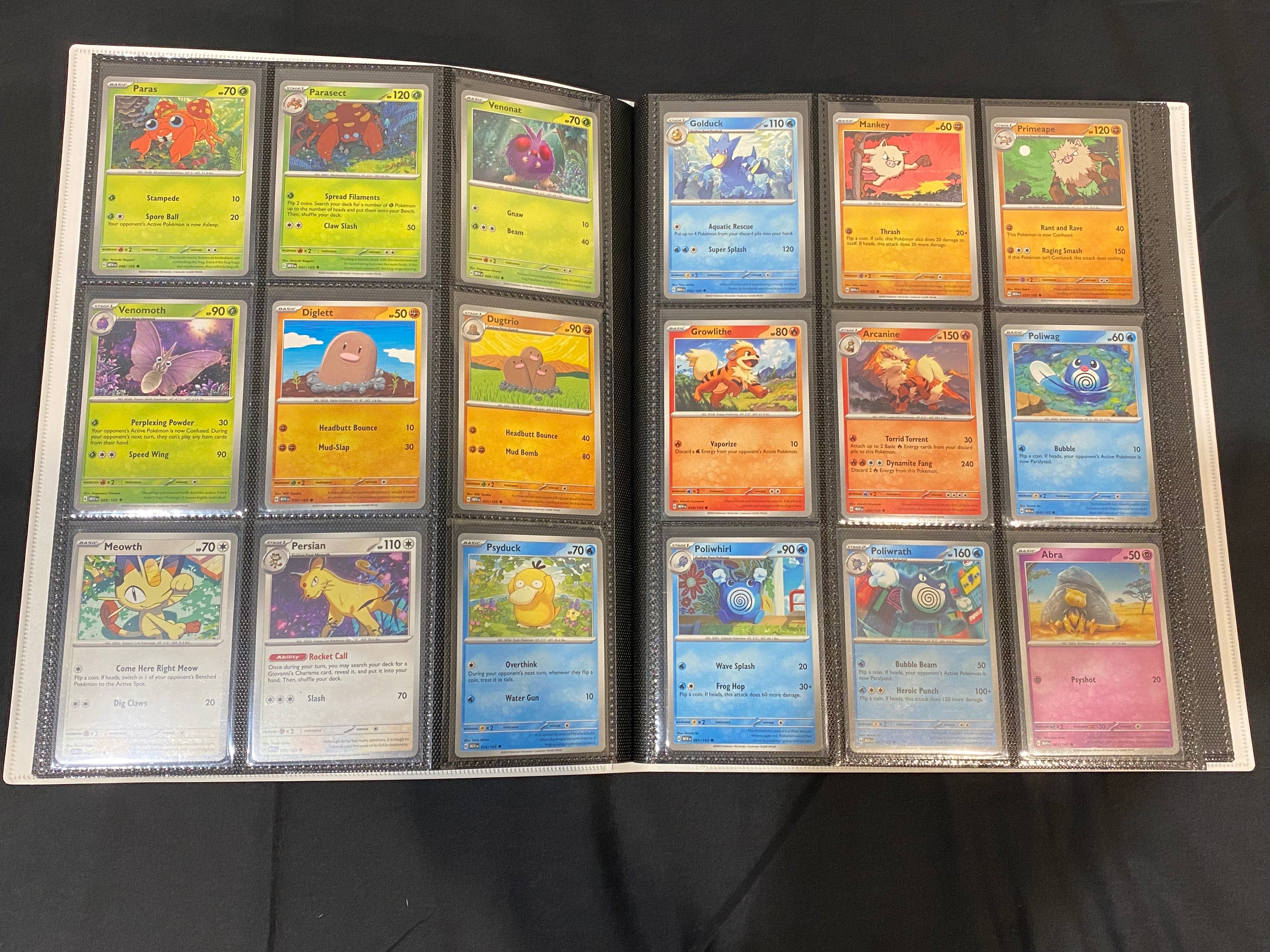 Pokemon — Scarlet & Violet 151 Common, Uncommon & Holo Set in Folder — Near Mint