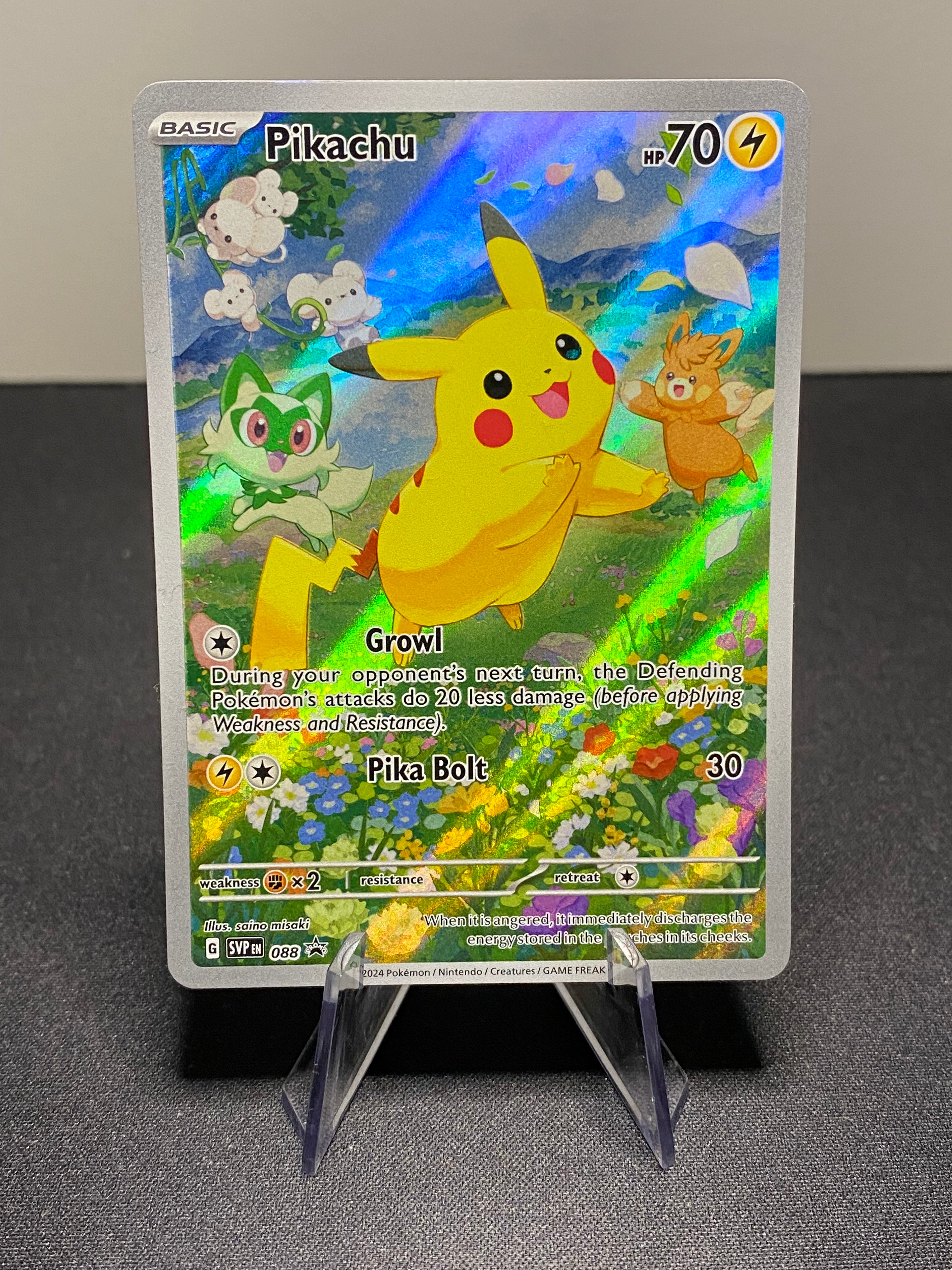 Pokemon — Pikachu SVP088 Paldea Adventure Chest Promo — Near Mint